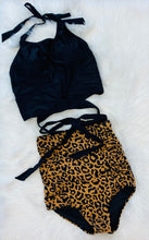 Load image into Gallery viewer, Leopard Highwaist Swim Bottoms
