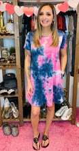 Load image into Gallery viewer, Tie Dye T Shirt Dress