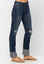 Load image into Gallery viewer, Judy Blue mid~rise fray cuff jeans