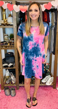 Load image into Gallery viewer, Tie Dye T Shirt Dress