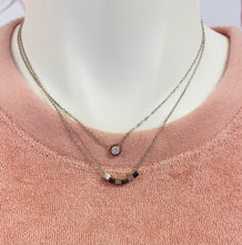 Load image into Gallery viewer, Square &amp; Rhinestone Necklace