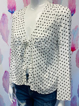 Load image into Gallery viewer, Polka dot bell sleeve top