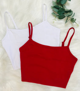 Cropped Cami ~ Red