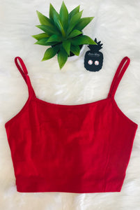 Cropped Cami ~ Red