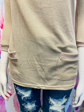 Load image into Gallery viewer, Beige 3/4 sleeve top